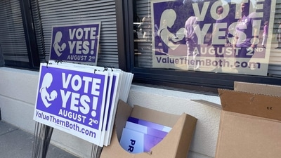 Those in favor of the change -- "Yes" voters -- say it would allow legislators to regulate the procedure without judicial interference. (AFP) Those in favor of the change -- "Yes" voters -- say it would allow legislators to regulate the procedure without judicial interference. (AFP)
