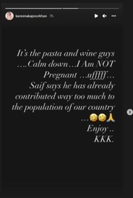 On July 19, Kareena Kapoor directly addressed speculations about her pregnancy via her Instagram Stories. On July 19, Kareena Kapoor directly addressed speculations about her pregnancy via her Instagram Stories.