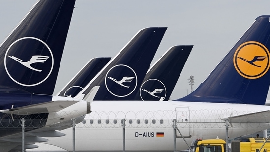 Lufthansa last week canceled around 1,000 flights at its Frankfurt and Munich hubs due to industrial action by ground staff.(AFP)