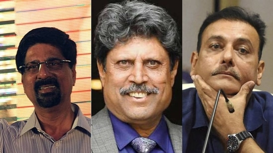 Kris Srikkanth; Kapil Dev; Ravi Shastri Kris Srikkanth; Kapil Dev; Ravi Shastri