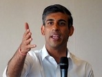 Rishi Sunak speaks to Tory members at Fontwell Park Racecourse as part of his campaign to be leader of the Conservative Party and the next prime minister.