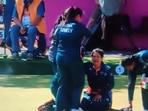 Commonwealth Games 2022: The Indian team celebrate after reaching Women's Fours Lawn Bowls final.(Twitter/@m0hit_bhatt)