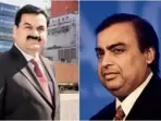 Indian tycoons Gautam Adani and Mukesh Ambani. Indian tycoons Gautam Adani and Mukesh Ambani.