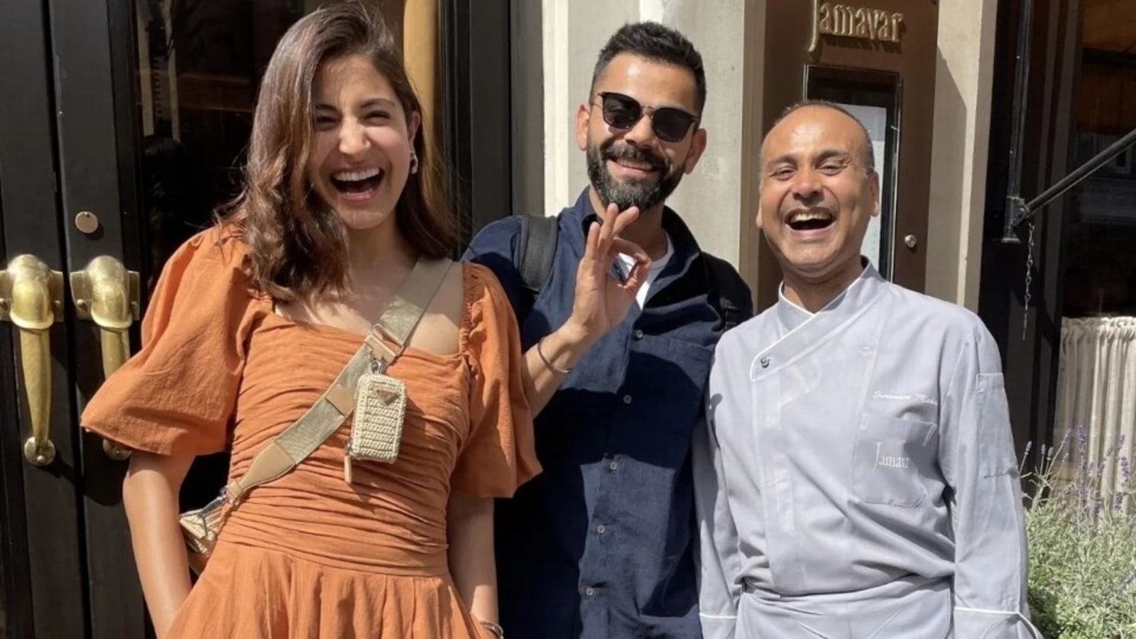 Anushka Sharma enjoys lunch date with Virat Kohli in London dressed in dreamy midi dress worth ₹9k. All pics