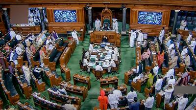 Parliamentary proceedings have been disrupted as Opposition protested against price rise and inflation. (PTI) Parliamentary proceedings have been disrupted as Opposition protested against price rise and inflation. (PTI)