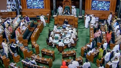 Parliamentary proceedings have been disrupted as Opposition protested against price rise and inflation. (PTI) (HT_PRINT) Parliamentary proceedings have been disrupted as Opposition protested against price rise and inflation. (PTI) (HT_PRINT)