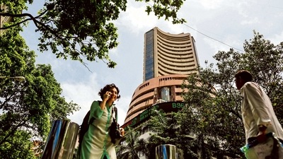 Markets opening bell: Sensex, Nifty open in green. (Bloomberg) Markets opening bell: Sensex, Nifty open in green. (Bloomberg)