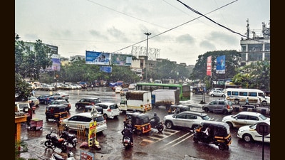 Traffic at Kharadi bypass. (HT FILE PHOTO) Traffic at Kharadi bypass. (HT FILE PHOTO)