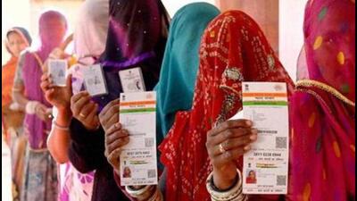 The electors can add Universal Identification Authority of India (UIDAI) verified details of their Aadhaar through various software applications. (PTI) The electors can add Universal Identification Authority of India (UIDAI) verified details of their Aadhaar through various software applications. (PTI)