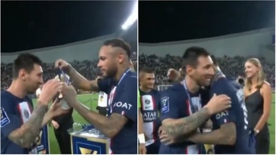 Neymar and Lionel Messi (Twitter) Neymar and Lionel Messi (Twitter)