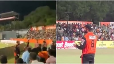Fans began chanting Dinesh Karthik's name when Murali Vijay was fielding on the boundary (Twitter) Fans began chanting Dinesh Karthik's name when Murali Vijay was fielding on the boundary (Twitter)
