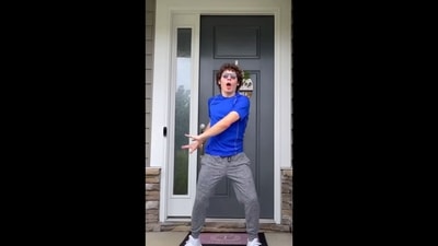 A screengrab of the viral video that shows a US man grooving to Rowdy Baby from the film Maari 2. (Instagram/@seantenedine) A screengrab of the viral video that shows a US man grooving to Rowdy Baby from the film Maari 2. (Instagram/@seantenedine)