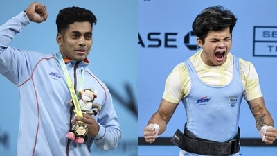 Both Jeremy and Achinta rewrote Games records on the way to their gold medals. Both Jeremy and Achinta rewrote Games records on the way to their gold medals.