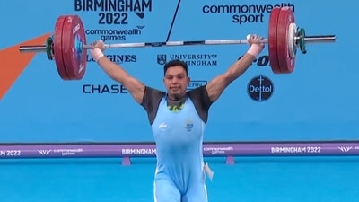 Indian weightlifter Ajay Singh Indian weightlifter Ajay Singh