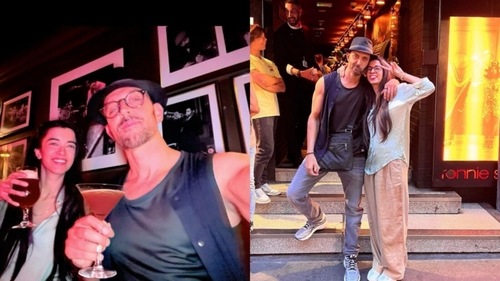 Hrithik Roshan and Saba Azad in London. Hrithik Roshan and Saba Azad in London.
