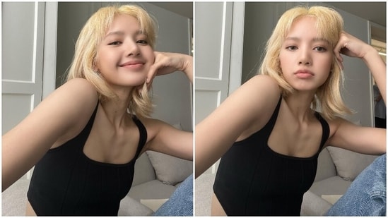 BLACKPINK's Lisa shows how to slay in corset crop top and baggy jeans with new pics. We love her no-makeup look&nbsp;(Instagram)
