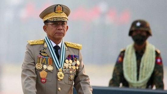 Min Aung Hlaing, chief of Myanmar Junta(File Photo)(REUTERS)