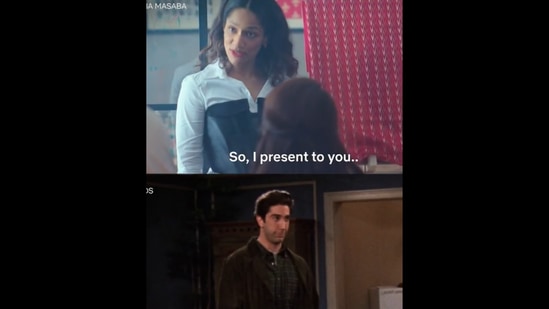 Netflix India’s post shows a hilarious comparison between Masaba Masaba 2 and Friends. (Instagram/@netflix_in) Netflix India’s post shows a hilarious comparison between Masaba Masaba 2 and Friends. (Instagram/@netflix_in)