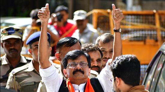 Shiv Sena leader Sanjay Raut Bhushan Koyande/HT Photo