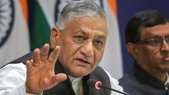 VK Singh, Union Minister of State for civil aviation, and road transport and highways.&nbsp;