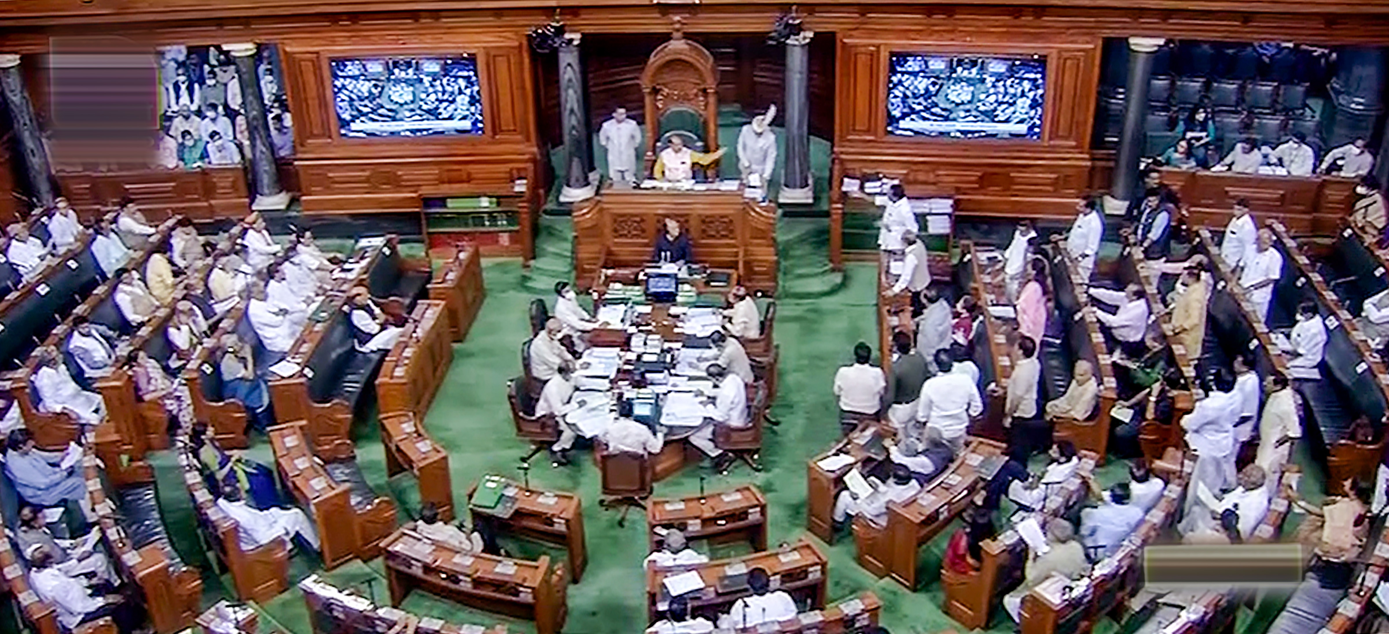Members in the Lok Sabha during ongoing Monsoon Session of Parliament, in New Delhi on Monday. (PTI) Members in the Lok Sabha during ongoing Monsoon Session of Parliament, in New Delhi on Monday. (PTI)
