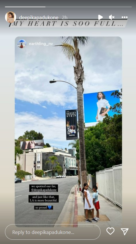 Deepika Padukone reacts to friend spotting her billboard in LA