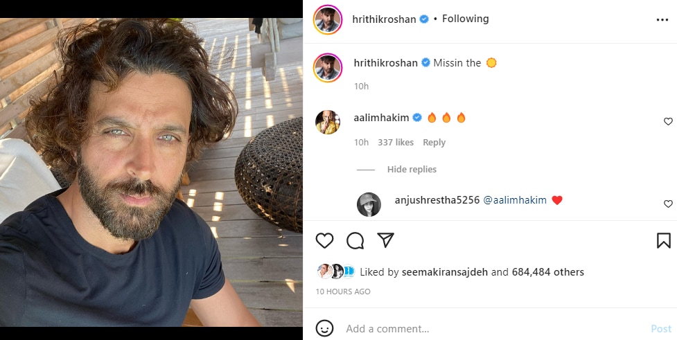 Hrithik Roshan shares new pic.