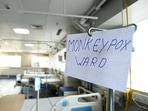 A monkeypox ward at a hospital in Noida. (Hindustan Times)(HT_PRINT) A monkeypox ward at a hospital in Noida. (Hindustan Times)(HT_PRINT)