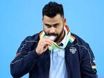 Vikas Thakur won his maiden CWG medal.&nbsp;(Getty)