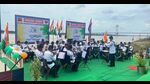 Army band performing at Saraswati Ghat in Prayagraj on Tuesday. (ht) Army band performing at Saraswati Ghat in Prayagraj on Tuesday. (ht)