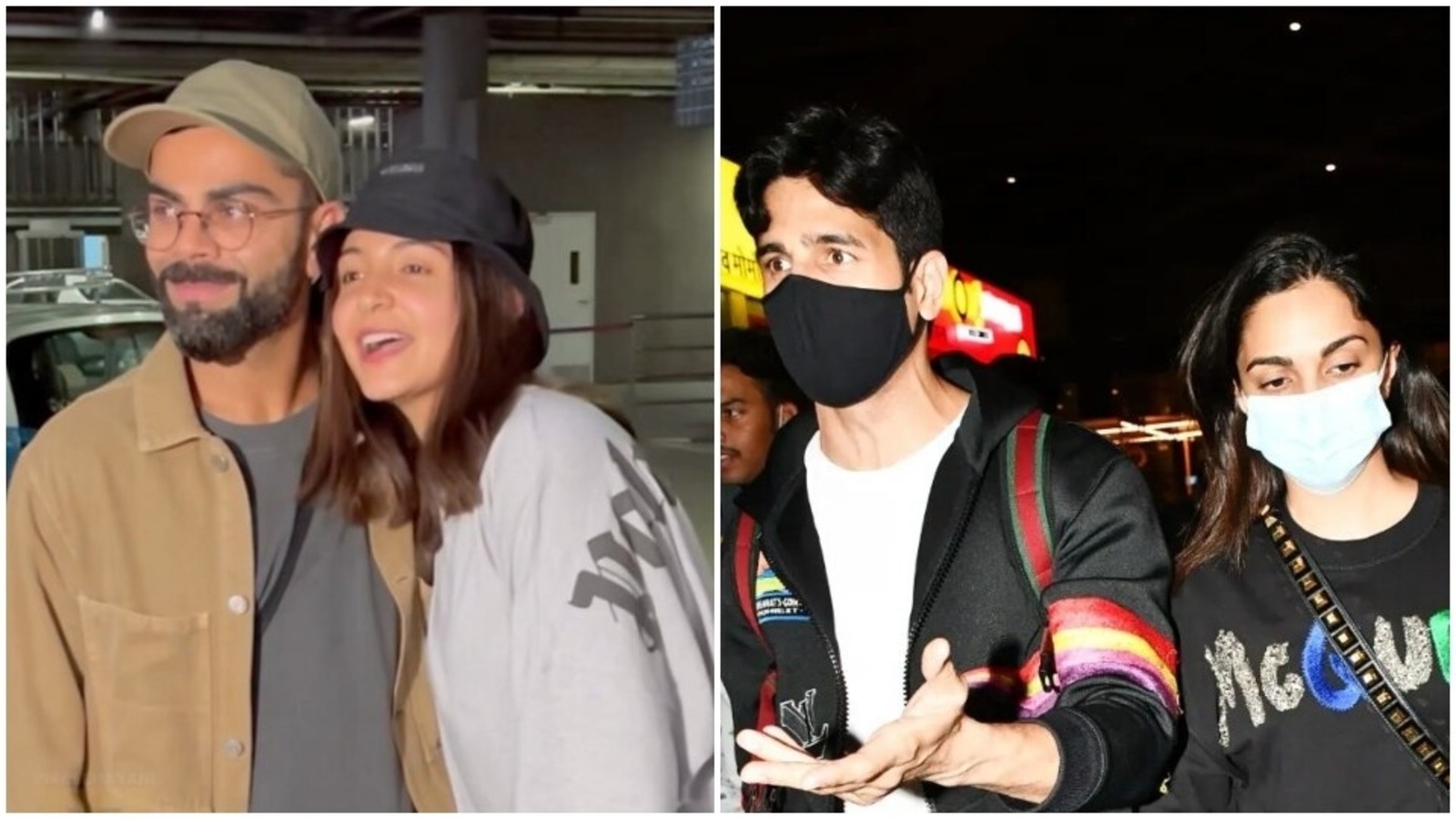 Anushka Sharma-Virat Kohli, Kiara Advani-Sidharth Malhotra return to Mumbai, slay the casual airport fashion game