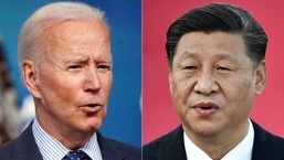 O presidente dos EUA, Joe Biden, e o presidente chinês, Xi Jinping.