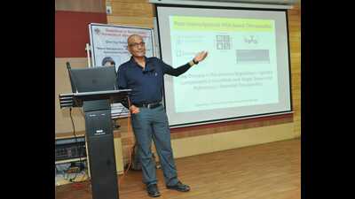 Prof Girish Shukla at the Allahabad (HT Photo) Prof Girish Shukla at the Allahabad (HT Photo)