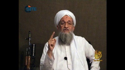 A still file image from a video released by Al-Qaeda’s media arm as-Sahab and obtained on June 8, 2011 courtesy of the Site Intelligence Group shows Ayman al-Zawahiri as he gives a eulogy for slain al-Qaeda leader Osama bin Laden in a video released on jihadist forumsafghanistan (AFP) A still file image from a video released by Al-Qaeda’s media arm as-Sahab and obtained on June 8, 2011 courtesy of the Site Intelligence Group shows Ayman al-Zawahiri as he gives a eulogy for slain al-Qaeda leader Osama bin Laden in a video released on jihadist forumsafghanistan (AFP)