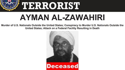 This is how Ayman al-Zawahiri's profile image now looks like on FBI's website. This is how Ayman al-Zawahiri's profile image now looks like on FBI's website.