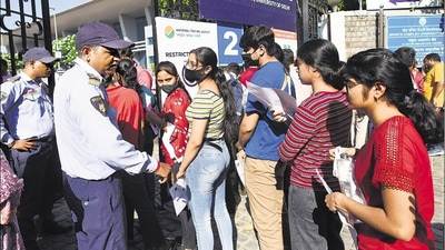 CUET UG 2022 Admit Card: Candidates allowed to choose exam city for phase 2 (Amal KS/HT Photos)