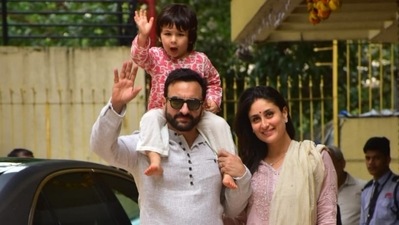 Kareena Kapoor with Saif Ali Khan andTaimur Ali Khan in Mumbai.(Varinder Chawla) Kareena Kapoor with Saif Ali Khan andTaimur Ali Khan in Mumbai.(Varinder Chawla)