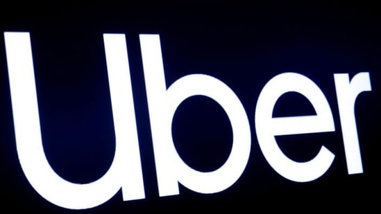A screen displays the company logo for Uber Technologies Inc at the New York Stock Exchange.(Reuters file photo)