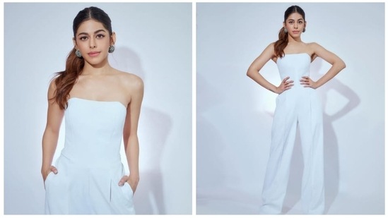 Alaya F's fashion game has been on point since day 1. From casual everyday wear to red-carpet-worthy ensembles, the actor knows how to pull off any look effortlessly. Earlier, she treated her Instagram family of more than 1.2 million with captivating photos of herself in a white corset jumpsuit.(Instagram/@alayaf)