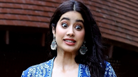 Janhvi Kapoor during the promotion of Good Luck Jerry in Mumbai. (ANI Photo)(Sunil Khandare)