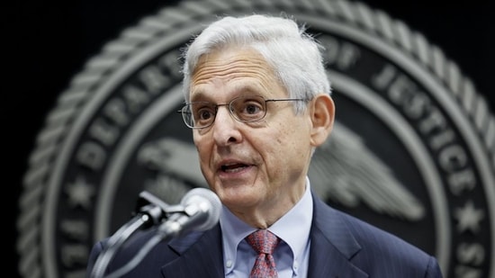 Attorney General Merrick Garland speaks during an event to swear in the new director of the federal Bureau of Prisons Colette Peters at BOP headquarters in Washington, Tuesday, Aug. 2, 2022. The Justice Department is suing Idaho, arguing that its new abortion law violates federal law because it does not allow doctors to provide medically necessary treatment, Garland said Tuesday. (Evelyn Hockstein/Pool Photo via AP)