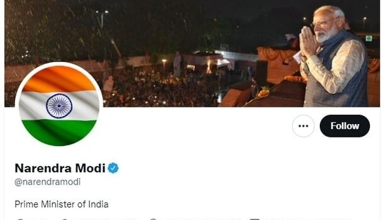 Prime Minister Narendra Modi's display picture on Twitter.