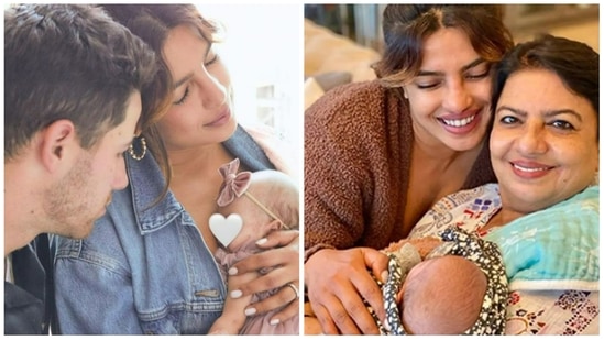 Grandma Daughter Mother Sex - Priyanka Chopra's mom reveals Nick Jonas gives Malti a bath, changes  diapers | Bollywood - Hindustan Times