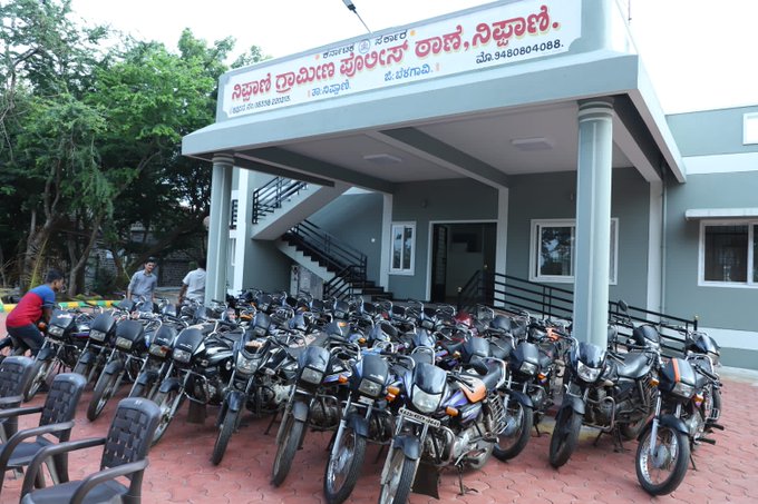 This comes after several recurrent cases of bike theft in the state since mid-July. (Image source: @SPBelagavi/Twitter) This comes after several recurrent cases of bike theft in the state since mid-July. (Image source: @SPBelagavi/Twitter)