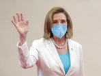 US House Speaker Nancy Pelosi waves during a meeting, in Taipei on Wednesday. US House Speaker Nancy Pelosi waves during a meeting, in Taipei on Wednesday. 