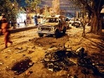 At Jahangirpuri, after the April 16 clashes. At Jahangirpuri, after the April 16 clashes.