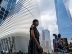 People walk by One World Trade Center in lower Manhattan a day after President Biden announced that the US killed al Qaeda leader Ayman al-Zawahiri in a drone strike in Afghanistan .(AFP) People walk by One World Trade Center in lower Manhattan a day after President Biden announced that the US killed al Qaeda leader Ayman al-Zawahiri in a drone strike in Afghanistan .(AFP)