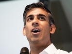 Rishi Sunak speaks during an event as a part of his campaign to be leader of the Conservative Party and the next prime minister in Ludlow, Britain.