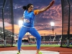 Seema Punia India competes during the women's discus throw final.&nbsp;(Getty)