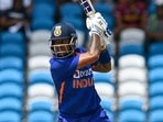 Suryakumar Yadav plays a cut shot. (Getty) Suryakumar Yadav plays a cut shot. (Getty)